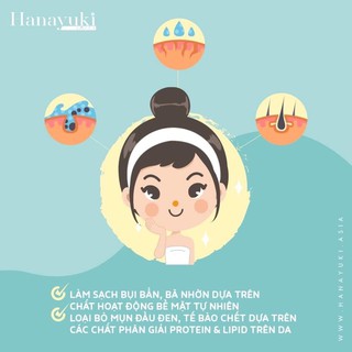Viên bột rửa mặt Hanayuki Korea