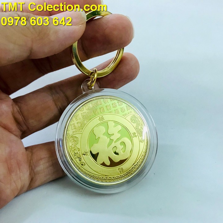 Móc Khóa Xu Cá Chép Vượt Vũ Môn In Màu; TMT Collection - SP005198