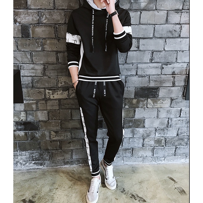 Bộ Quần Áo Dài Nỉ COTTON Nam Nữ Unisex Có Mũ Phối Dây MIXXSTORE QA NAM 1000095V2