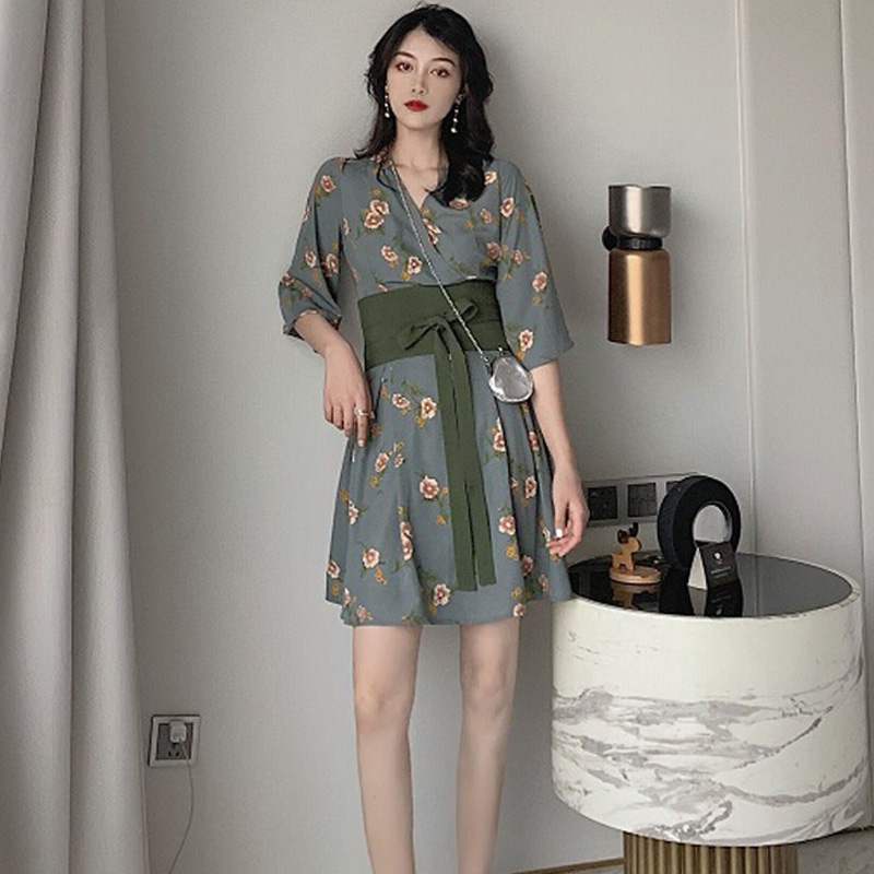Đầm IELGY voan họa tiết hoa thời trang mùa hè dành cho nữ