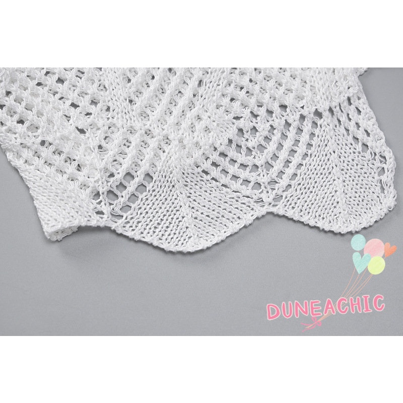 DUNEA Áo Khoác Cardigan Dệt Kim Dài Tay Phối Dây Thắt Thời Trang Dành Cho Nữ