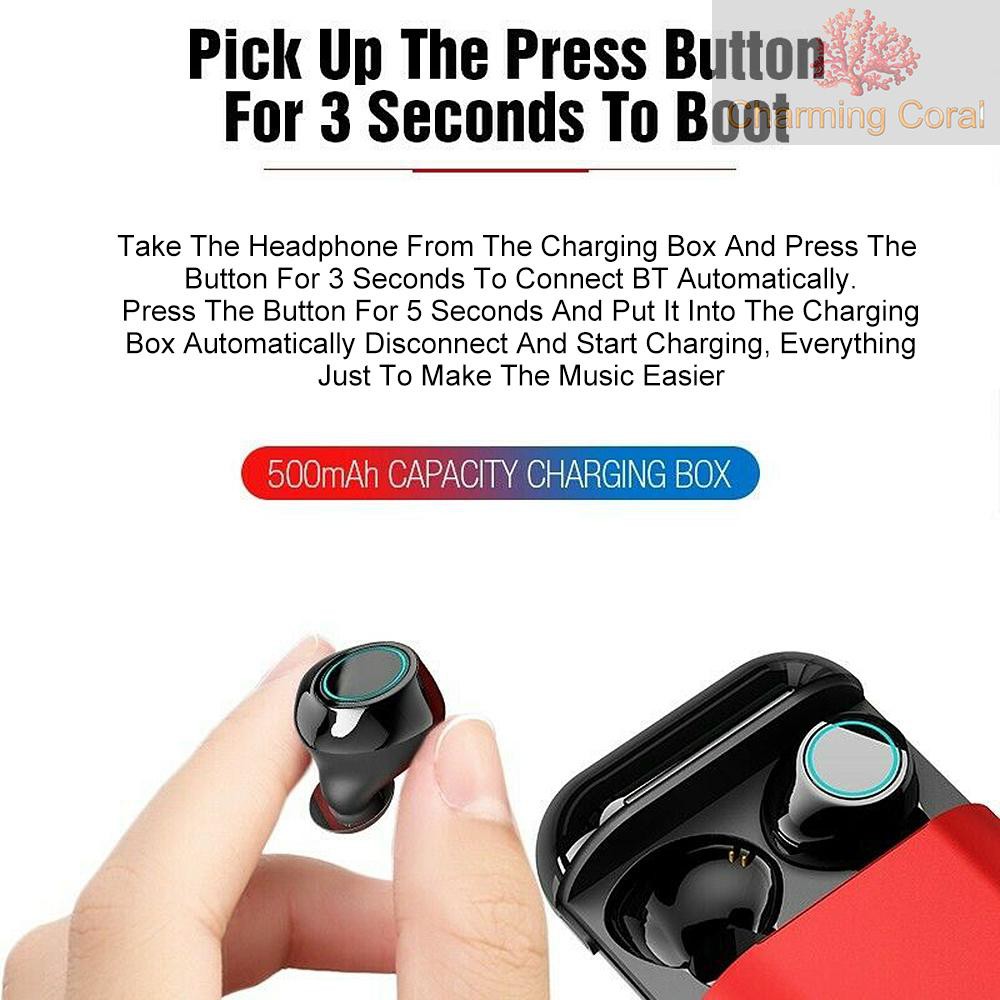 CTOY S7 True Wireless Bluetooth Headphones TWS Earbuds Bluetooth 5.0 Earphones Stereo Headset With Mic Charging Box