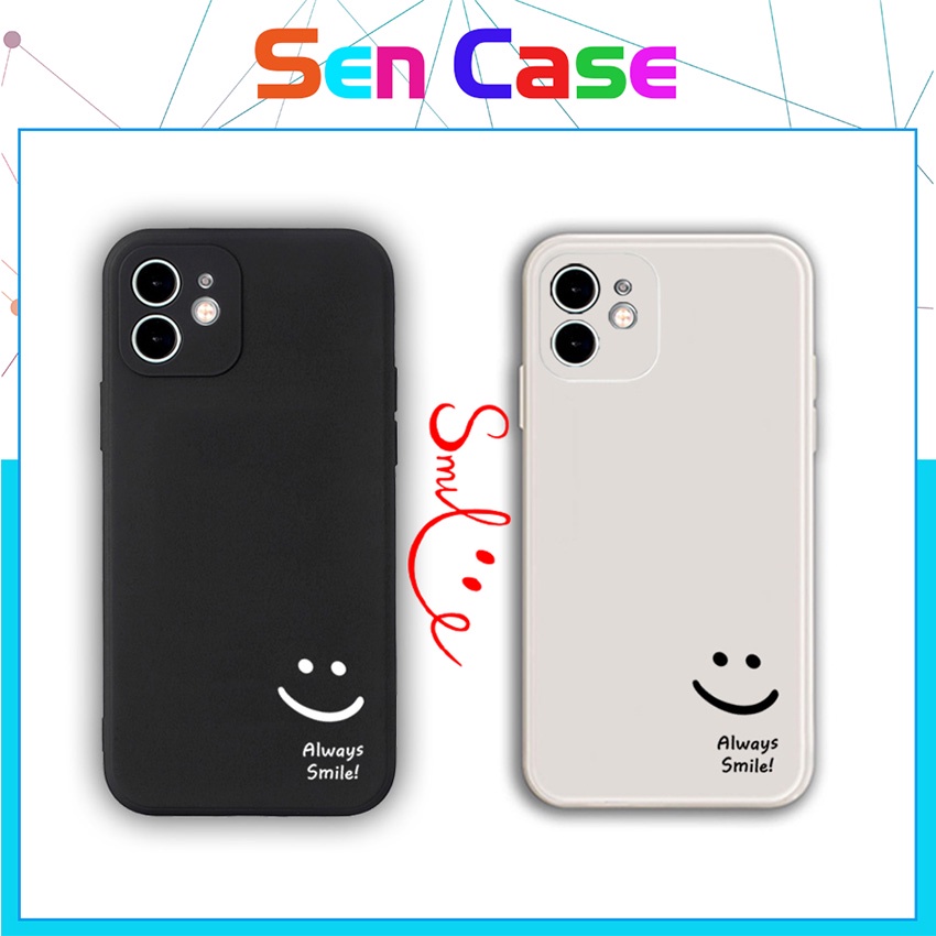 Ốp Lưng Iphone Cạnh Vuông Always smile , BVC Iph6/6plus/6s/6splus/7/7plus/8/8plus/x/xs/11/12/pro/13/promax- Sencase