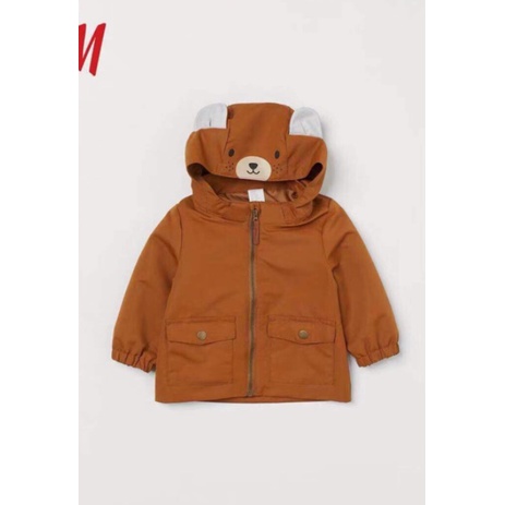 Áo khoác gió HM gấu nâu