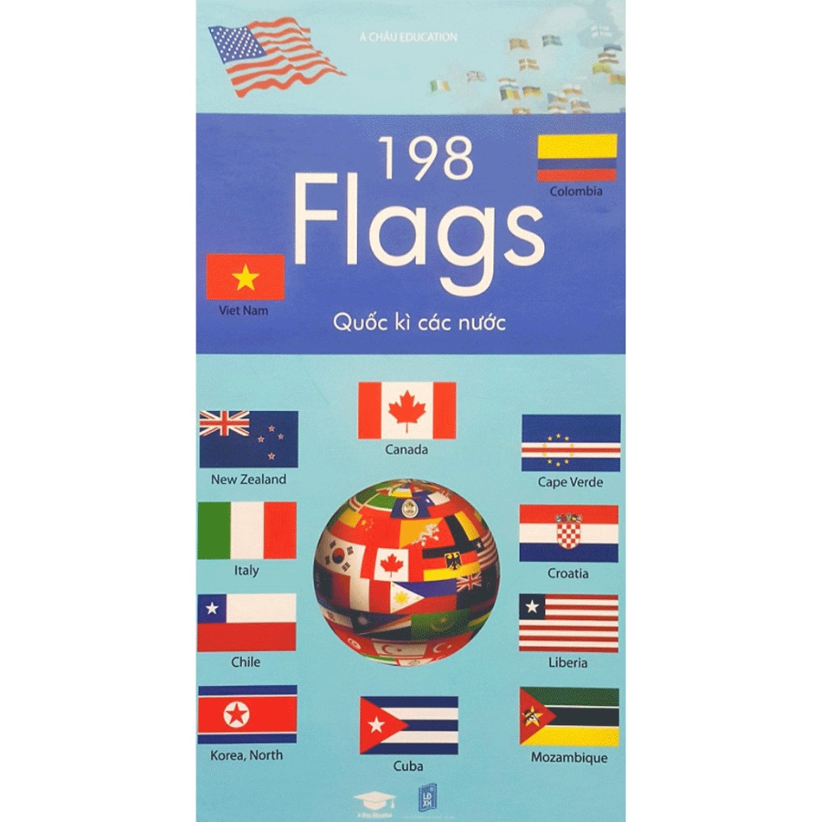 Sách - 198 Flags - Quốc Kì Các Nước