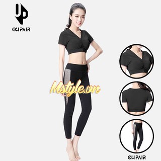 Đồ tập gym nữ, set đồ tập gym yoga nữ vải thun mềm mịn co dãn 4 chiều OPG01