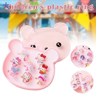 Set 8 Nhẫn Nhựa Đồ Chơi Cho Bé Gái