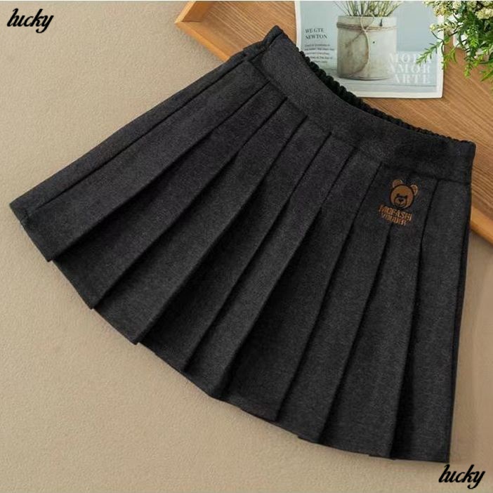 Chân Váy Ngắn Xếp Ly Bằng Vải Lông Cừu Phong Cách Thời Trang Mới Năm 2022 2021 Dành Cho Bé Gái