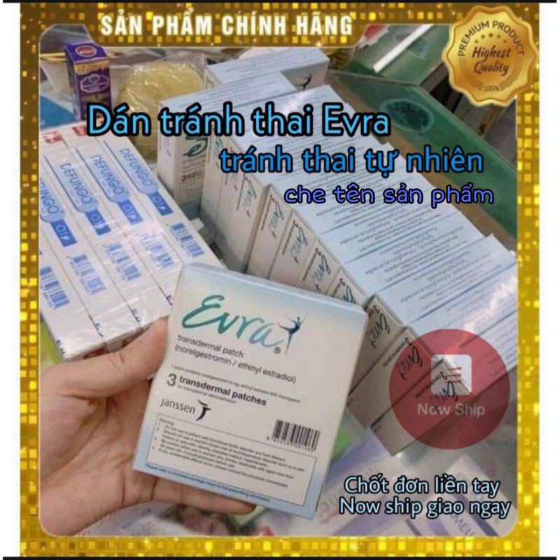 [Mã SKAMPUSHA9 giảm 8% đơn 250K] MIẾNG DÁN TRÁNH THAI EVRA THÁI LAN