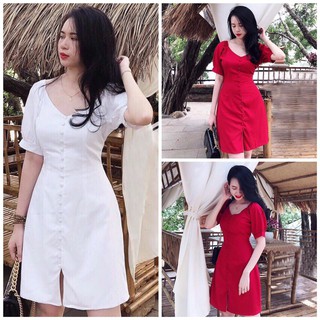Đầm Nữ Cổ Tim Tay Phồng (KÈM ẢNH THẬT)