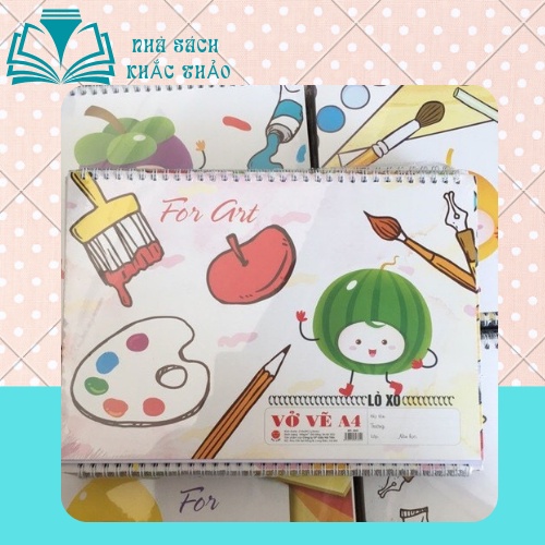 Vở vẽ lò xo A4 Hải tiến dùng cho học sinh , sinh viên định lượng giây 100g
