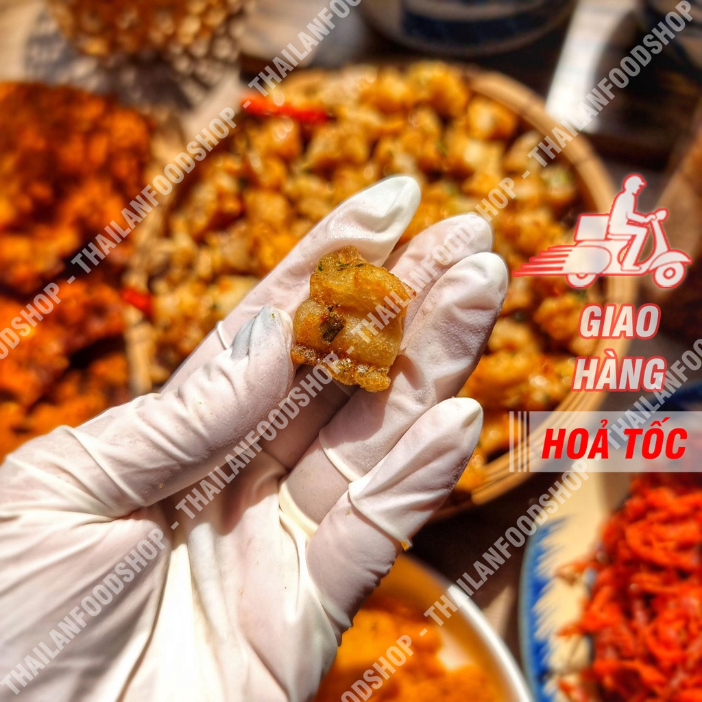 Tóp Mỡ Liền Da Sốt Mắm Hành Lon 100Gram