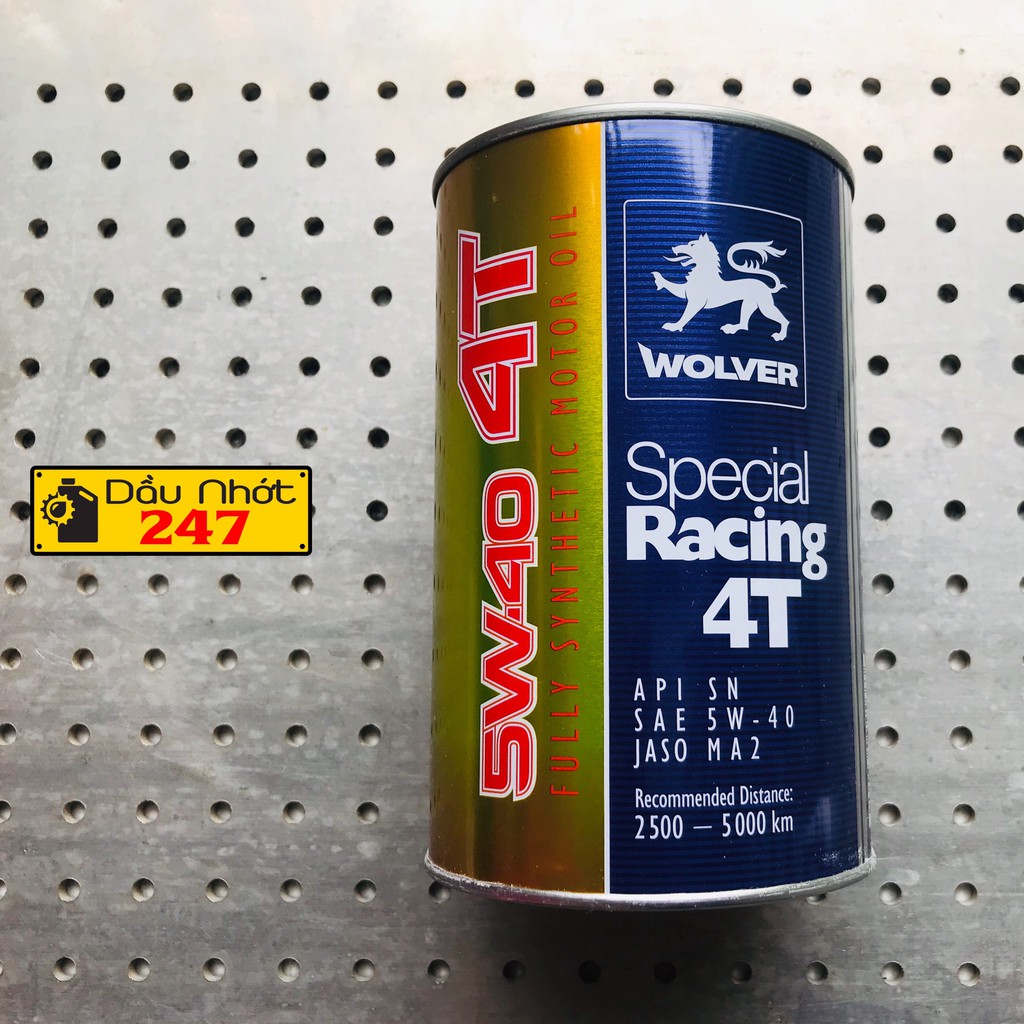 (Lon 1L) Thùng nhớt 6 lon Wolver Special Racing 5w40