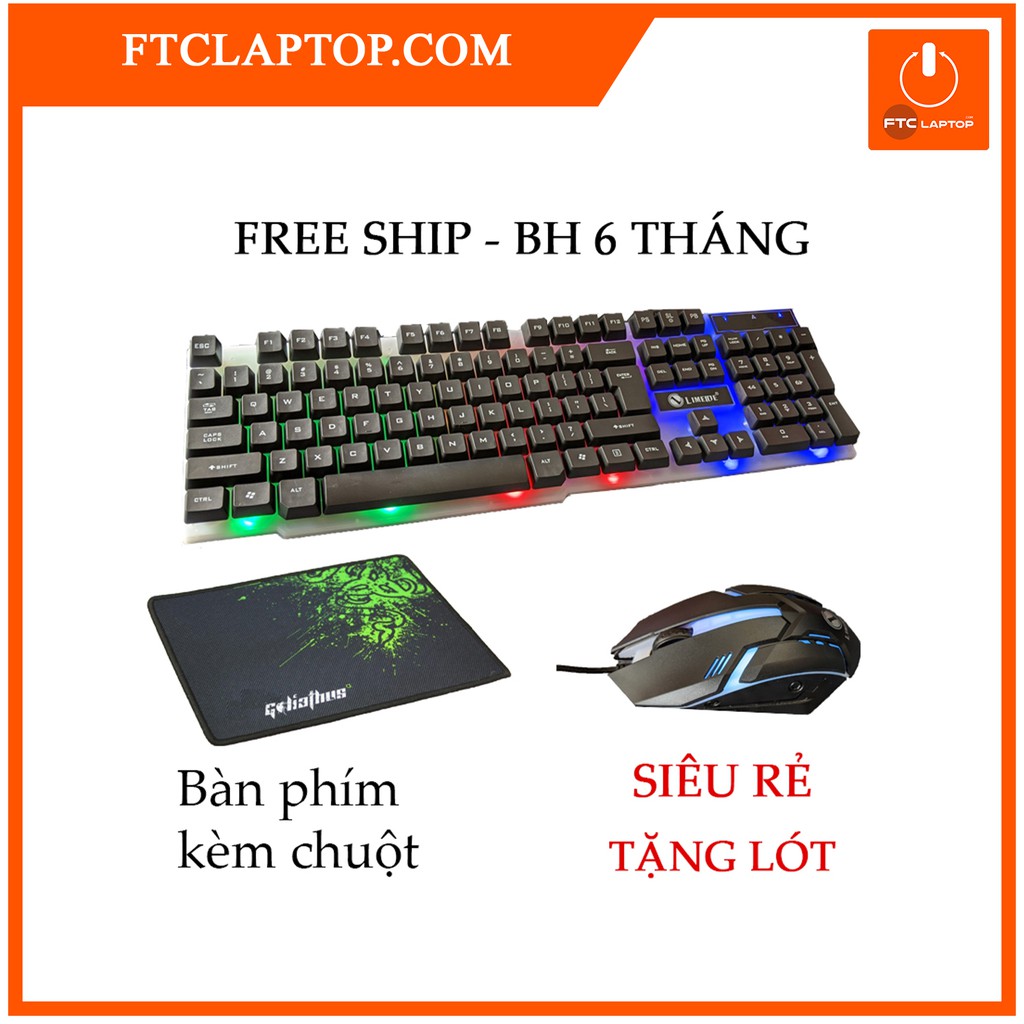 Bộ phím + chuột gaming giả cơ GTX300 tặng kèm lót chuột