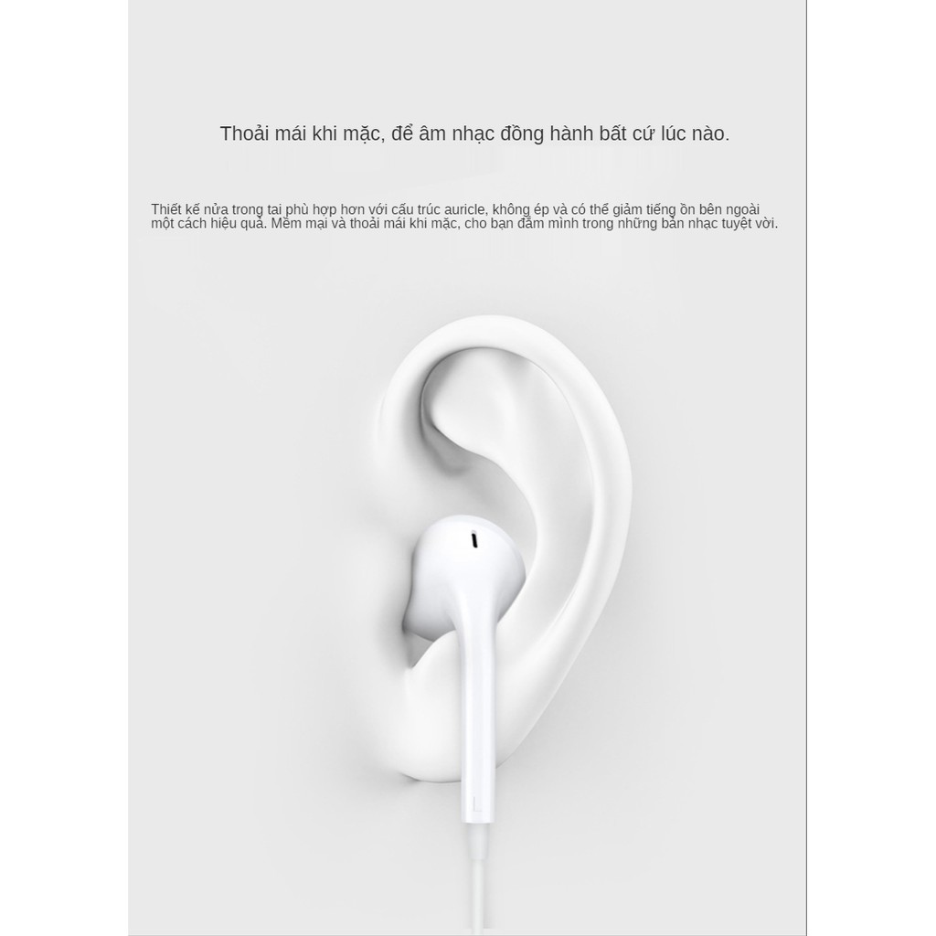 Tai Nghe Siêu Trầm Trong Tai, Nút Tai Nghe Nhạc Chơi Có Dây Điều Khiển Bằng Dây, Tai Nghe Giá Rẻ