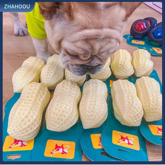 ☃Nhà☃ Búp Bê Đồ Chơi Hình Hạt Đậu Phộng Chống Cắn Làm Sạch Răng Cho Cún Cưng