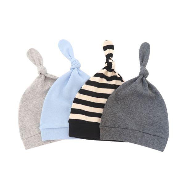 Mã 44FASHIONSALE1 giảm 10k đơn từ 50k Mũ cho bé trai gái sơ sinh thắt nút củ tỏi đẹp, nhiều màu – MU04