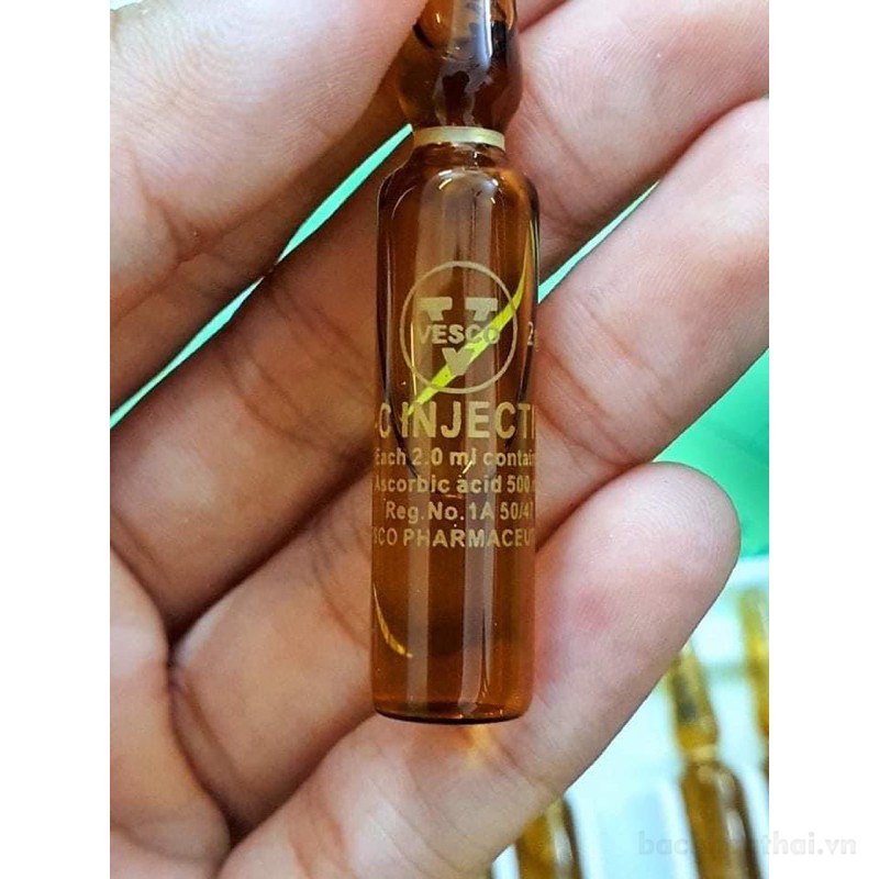 1 Ống ƙích trắŉg vıtamın C ıoo% VC-Injection Thái Lan