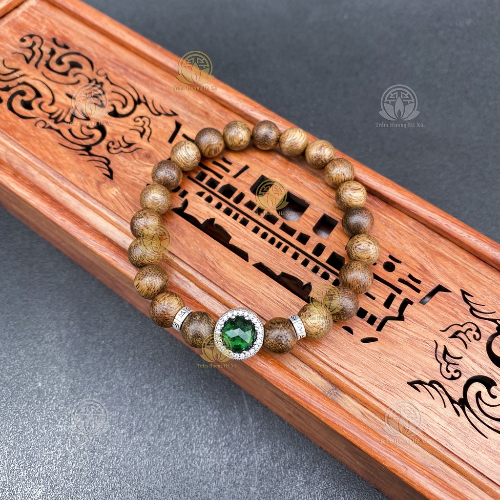 Vòng tay pandora charm bạc 925 phong thủy trầm hương HÀ XÁ vòng cặp đôi nam nữ