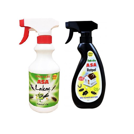 Combo Xịt xua đuổi gián, muỗi ASA Lakea 350ml và và Xịt xua đuổi chuột ASA Rat Repell 350ml