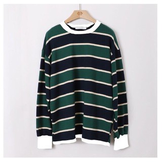 Áo sweater nam nữ unisex, kẻ sọc tay dài