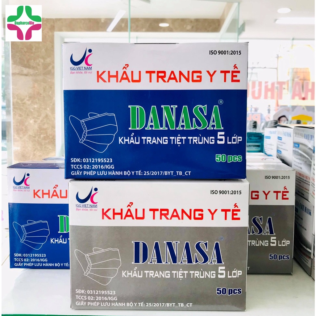 Khẩu trang y tế 5 lớp Danasa (H/50 cái)