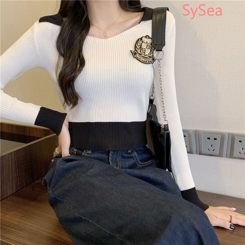 Áo Dệt Kim Kiểu Vintage Hàn Quốc Thời Trang Mùa Thu Cho Nữ