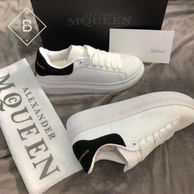 Giày mcqueen giá xưởng FREESHIP Giày Mcqueen trắng gót nhung hàng cao cấp Form dành cho cả nam nữ