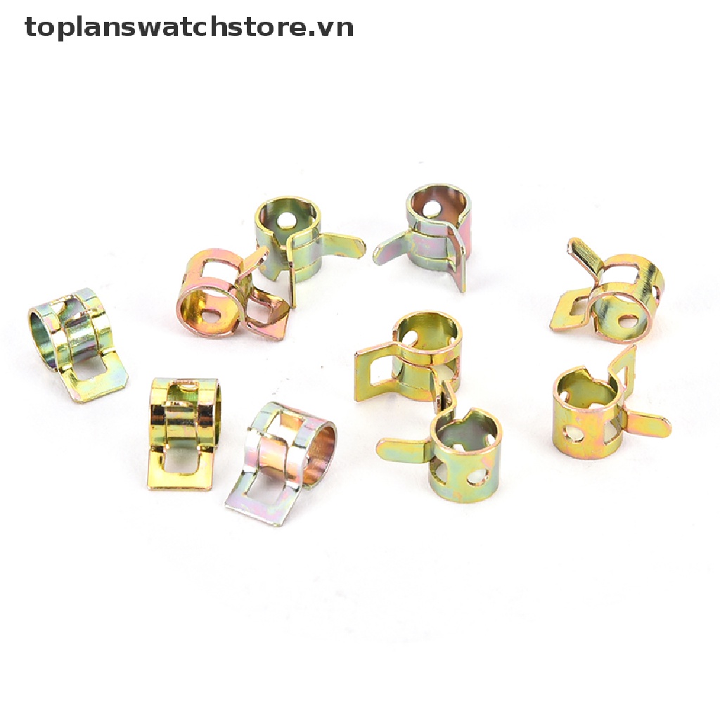 Toplanswatchstore Set 10 Kẹp Lò Xo Kẹp Ống Dẫn Nước / Dầu Dạng Lò Xo