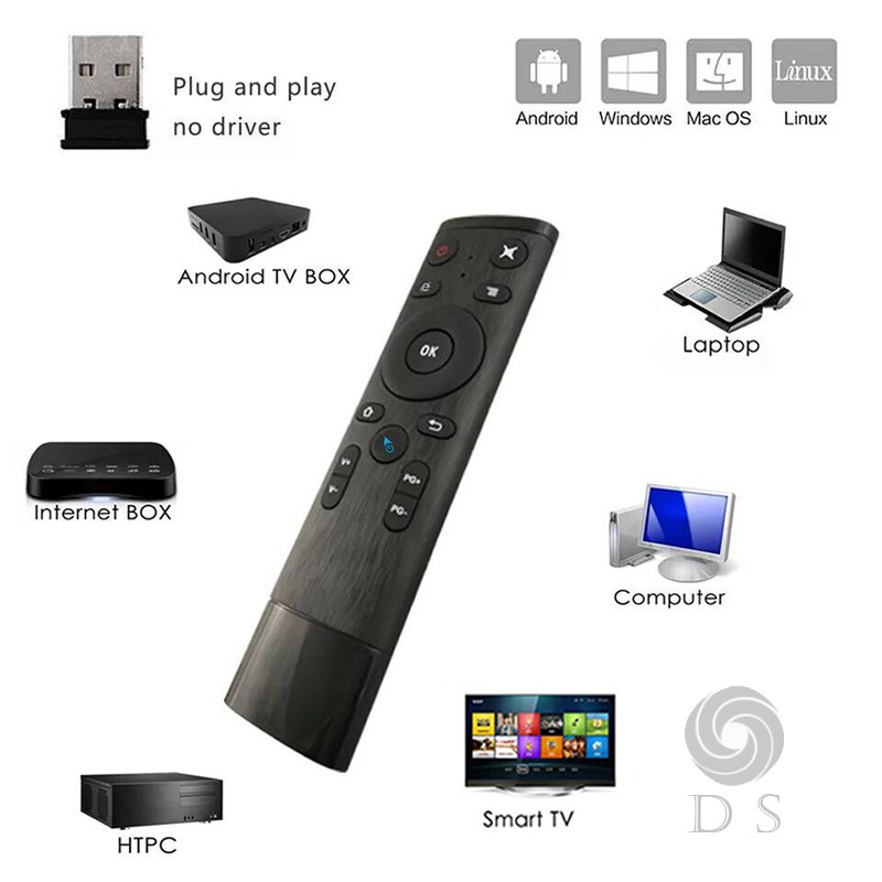 Remote điều khiển qua giọng nói Bluetooth 2.4GHz WIFI cho Smart TV Android Box IPTV