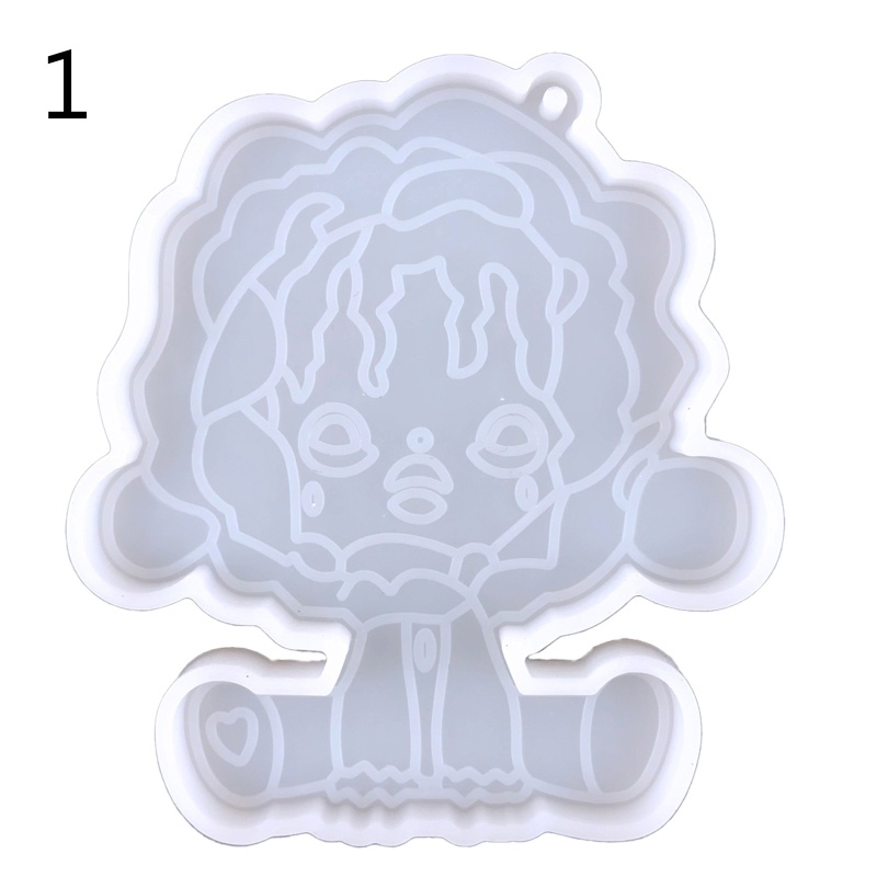 Sa Khuôn Silicon Làm Móc Khóa Hình Bong Bóng Hoạt Hình DIY