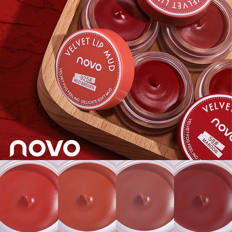 Son Môi NOVO Dạng Thạch Chống Thấm Nước Dưỡng Ẩm Mềm Mượt Cho Đôi Môi Mịn Màng NO.546