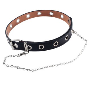 Thắt lưng da PU đục lỗ cá tính phong cách Punk