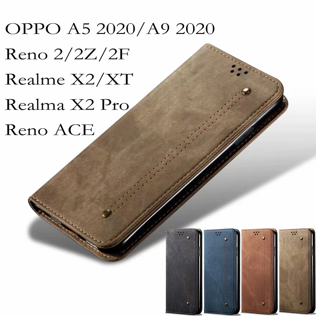 Bao da điện thoại phong cách doanh nhân sang trọng cho OPPO Reno 2Z/2F ACE A9 2020 A5 2020 Realme X2/XT X2 Pro | BigBuy360 - bigbuy360.vn