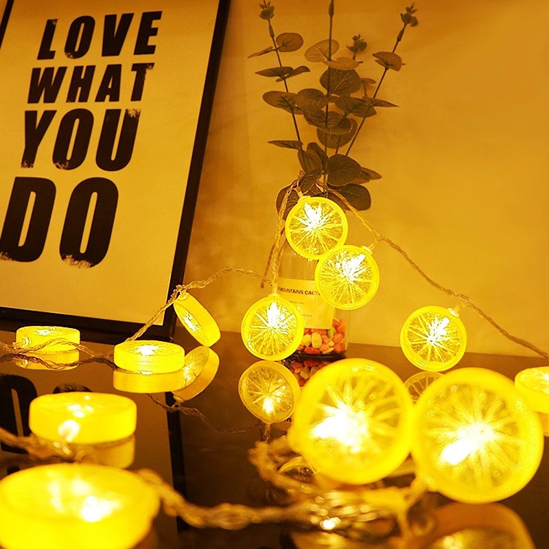 Dây đèn LED hình lát chanh trang trí lãng mạn dài 2m