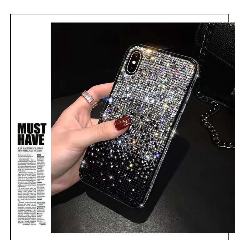 Ốp Điện Thoại Kim Cương Màu gradient Cho Iphone 13 14 Pro Max 12 XS Max 11