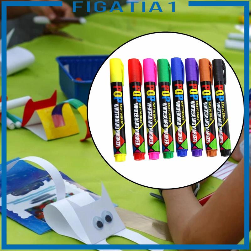 [figatia1] Bảng Trắng Lau Khô Nhiều Màu Sắc Cho Giáo Viên Trẻ Em 8 Màu