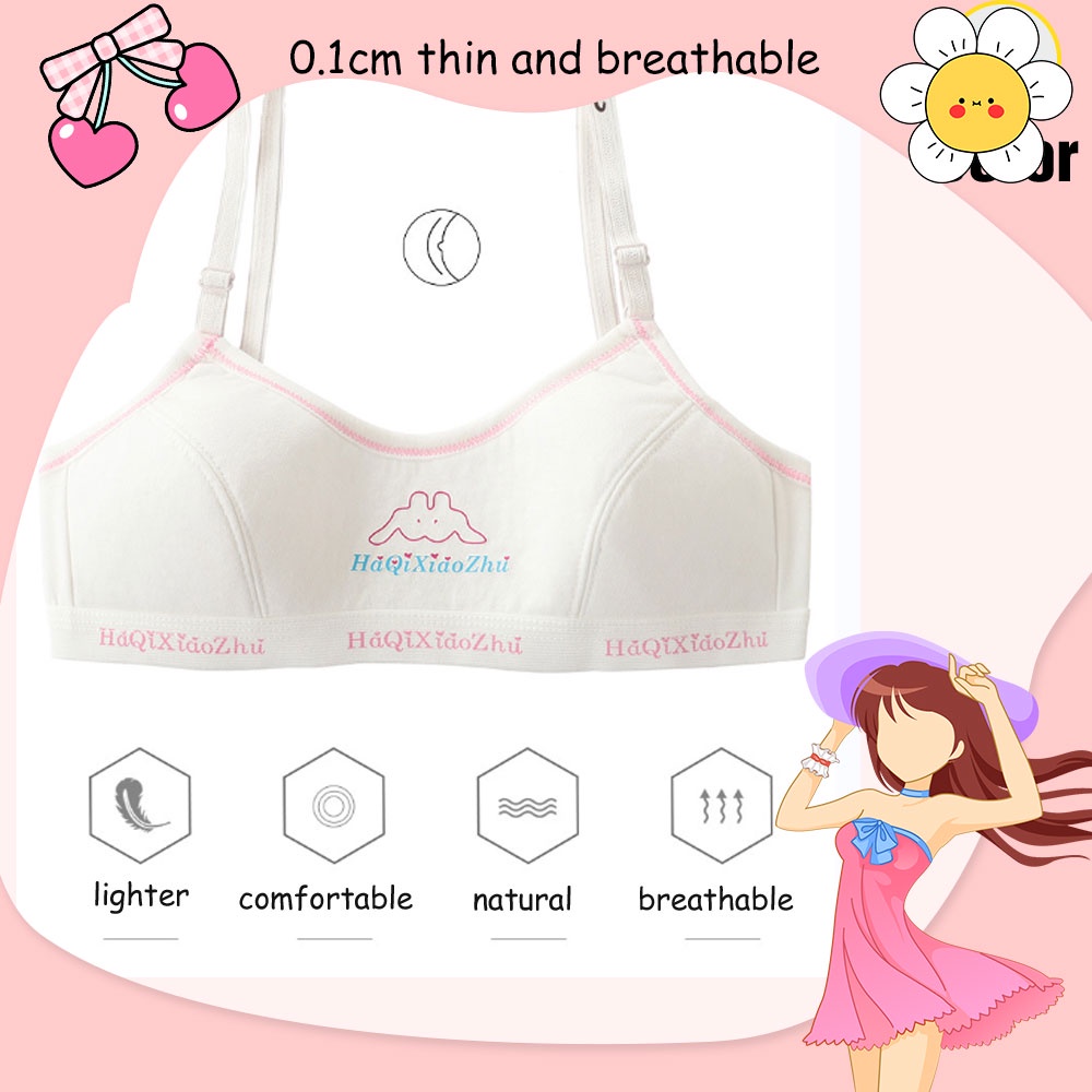 ZiMO  10-16 Cute Pattern Children Bra Girls Training Bra Teen Girl Student Vest Baby Bra Girls Underwear