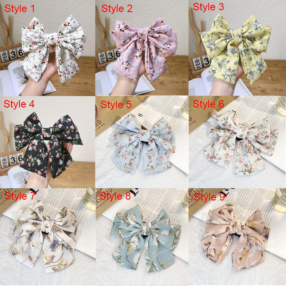 JONYE Kẹp Tóc Nơ Vải Chiffon Thời Trang Cho Nữ