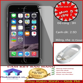 Xả Kho Kính cường lực Iphone TẶNG KÈM CÁP IPHONE- Iphone 4 5 5s 6 6s 7 7plus 8 8plus X Xs Xs Max- Hàng Đẹp