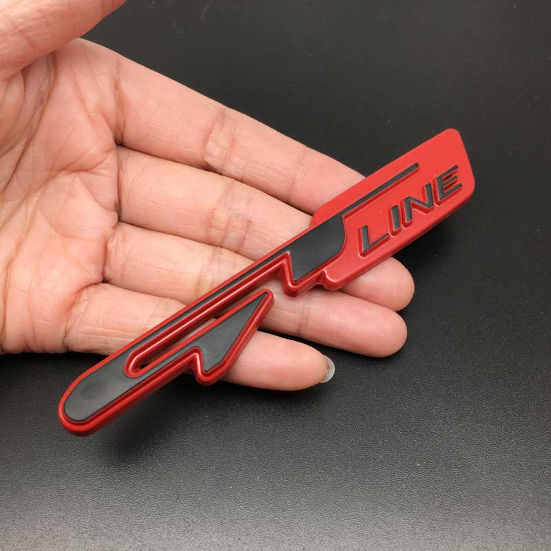 Kiểu Dáng Xe Kim Loại GT Dòng Huy Hiệu Xe Phía Sau Biểu Tượng Đuôi Miếng Dán Cho Peugeot Cho Xe Kia Phụ Kiện