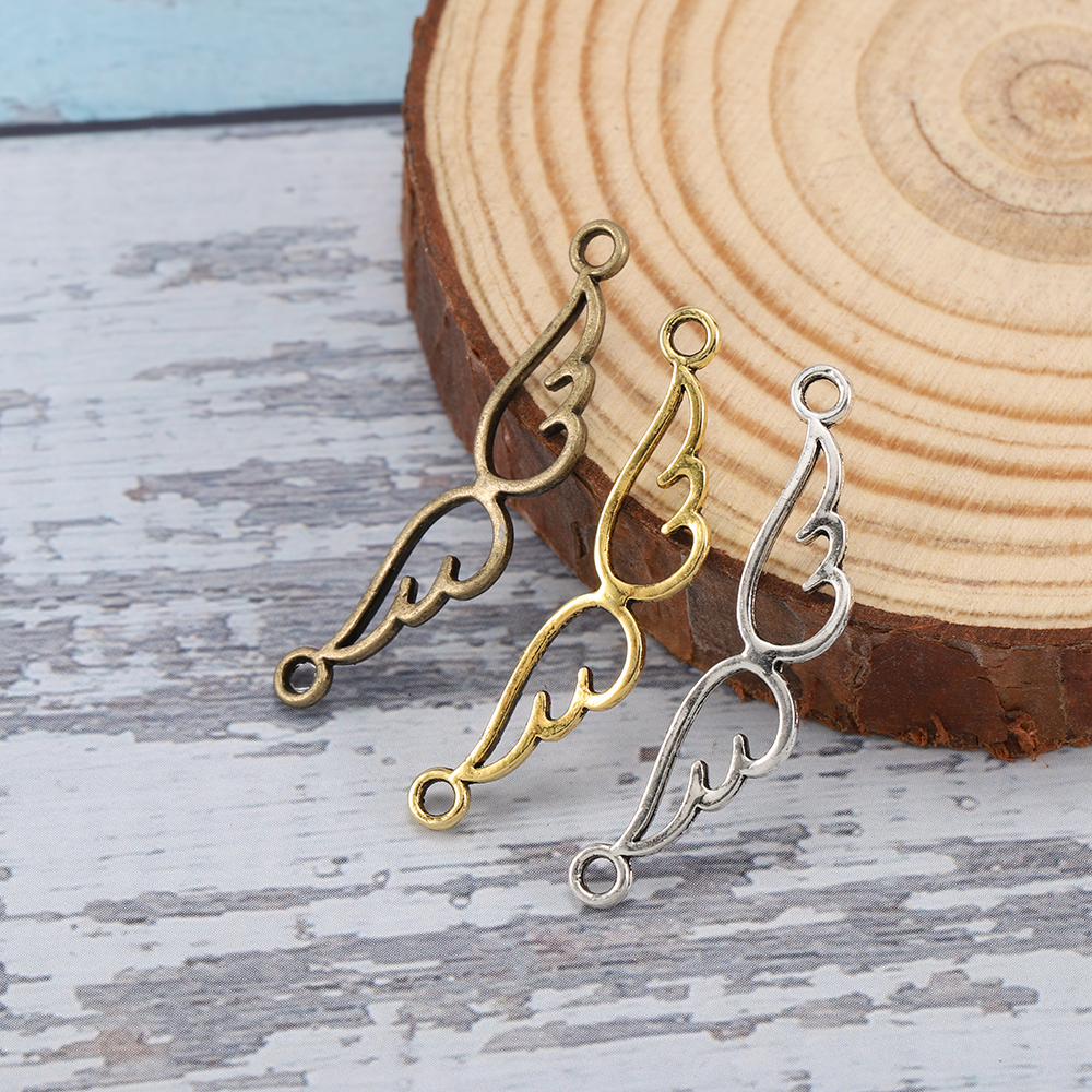 20 Mặt vòng cổ ST.KUNKKA tùy chọn màu sắc hình đôi cánh thiên thần