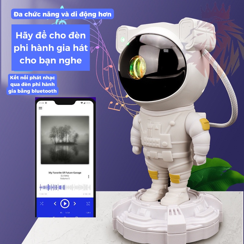 Đèn phi hành gia chiếu sao có loa bluetooth - Đèn Xịn Loại 1, Đèn ngủ chiếu sao phiên bản mới nhất 2022.