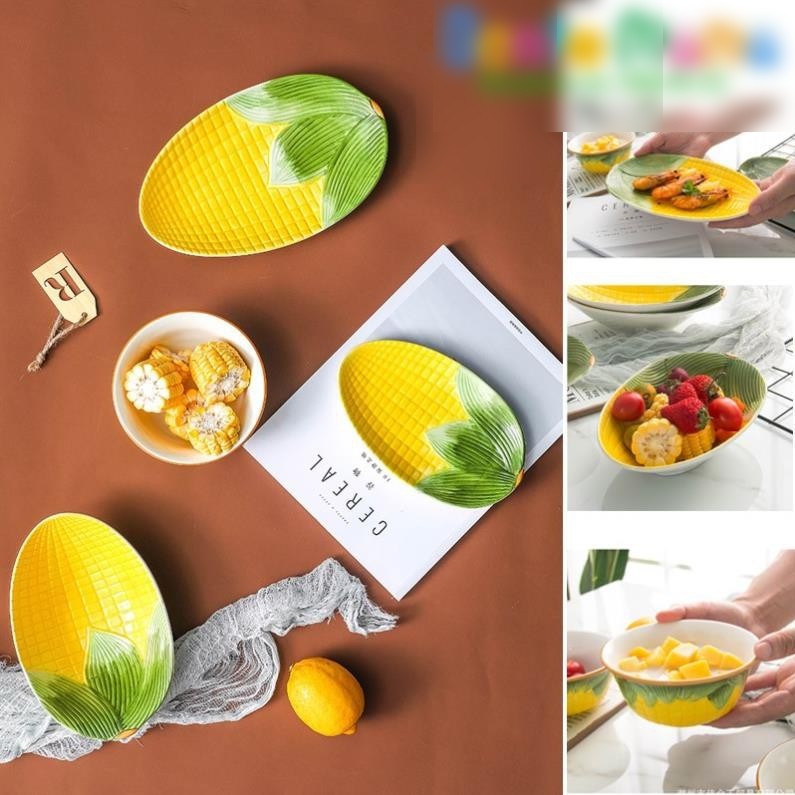Bát /đĩa ăn dặm hình bắp ngô  - Hàng sẵn