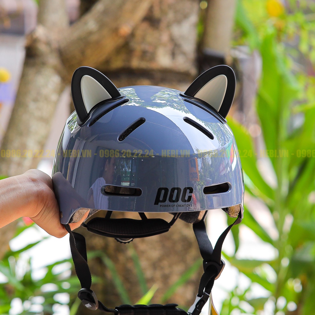 Tai Mèo  Gắn Mũ Bảo Hiểm Dễ Thương Nhiều Màu