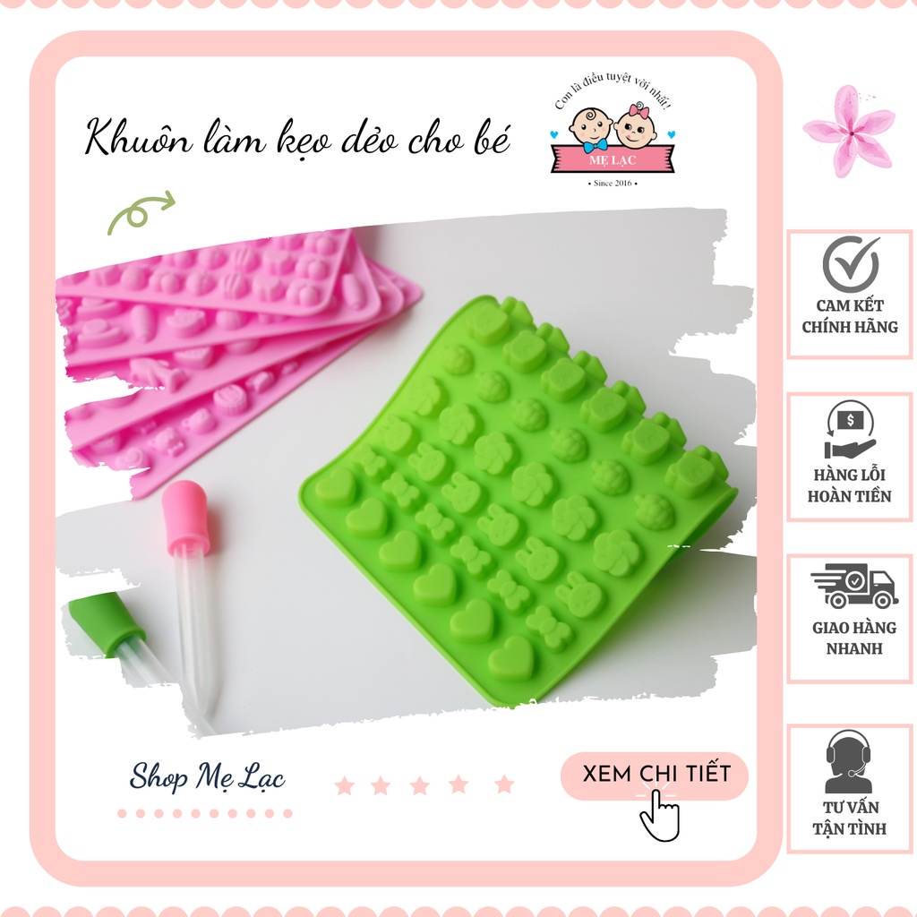 Khuôn silicone làm kẹo dẻo cho bé nhiều mẫu, nhỏ xinh đáng yêu