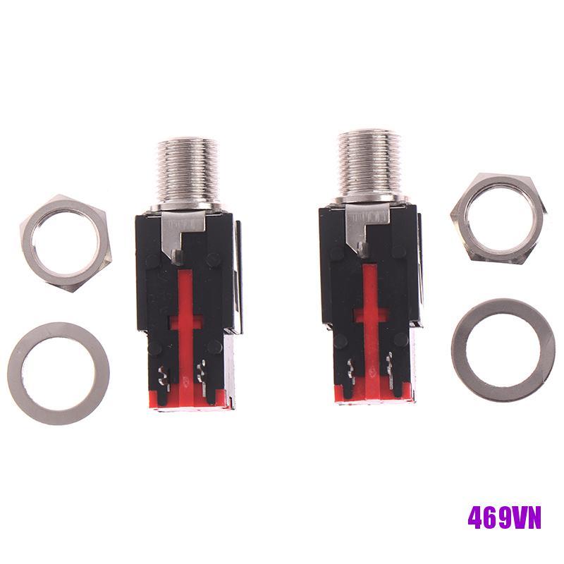 2 Ổ Cắm Âm Thanh 3 Góc 6.35 mm Pj-602B