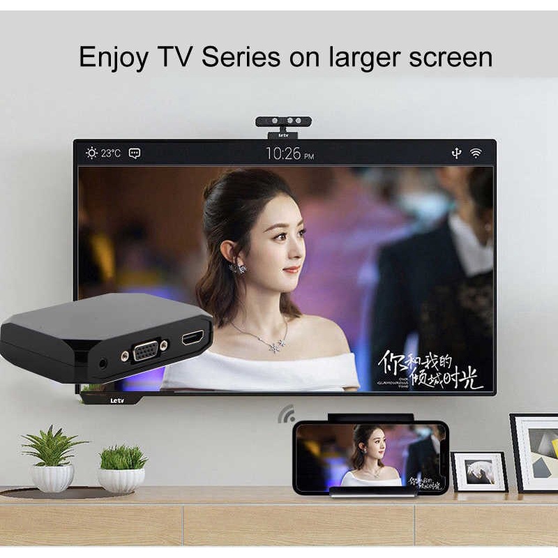 Hộp chuyển MHL 3in1 từ Miracast/ Air Play lên màn hình qua HDMI/ VGA/ AV - 3in1 AirPlay P10 Wifi - Hồ Phạm