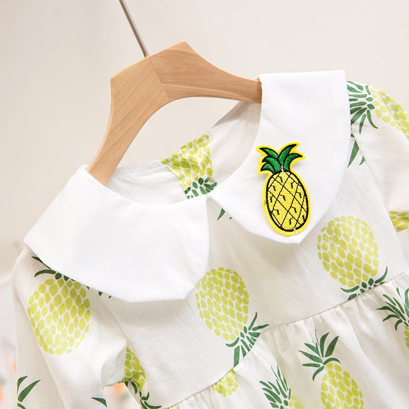 Đầm in hình quả dứa cho bé gái