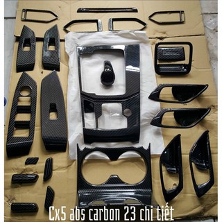 Ốp Nội Thất Vân Carbon Mazda CX5 2018-2021 Full Bộ 23 Chi Tiết Cao Cấp, Sản Phẩm Có Sẵn Keo Dán 3M